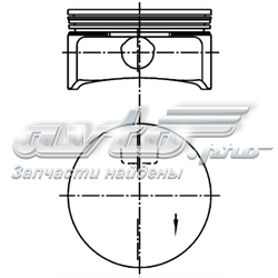 99741610 Kolbenschmidt tłok, komplet na 1 cylinder, 2. naprawa (+0,50)