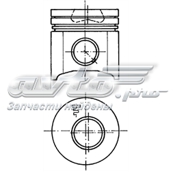 Tłok, komplet do jednego cylindru, 1. naprawa (+0,25) 94701630 Kolbenschmidt