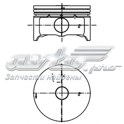 Tłok, komplet do jednego cylindru, STD KOLBENSCHMIDT 99456600