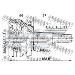 2310T5 Febest przegub homokinetyczny przedni zewnętrzny