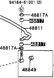 Tuleja łącznika stabilizatora przedniego Toyota Liteace (CM3V, KM3V)