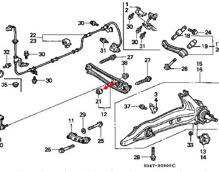 Сайлентблок заднего верхнего рычага  HONDA 52622ST3E01