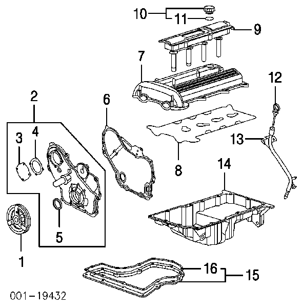 Uszczelka pompy oleju 24435052 General Motors