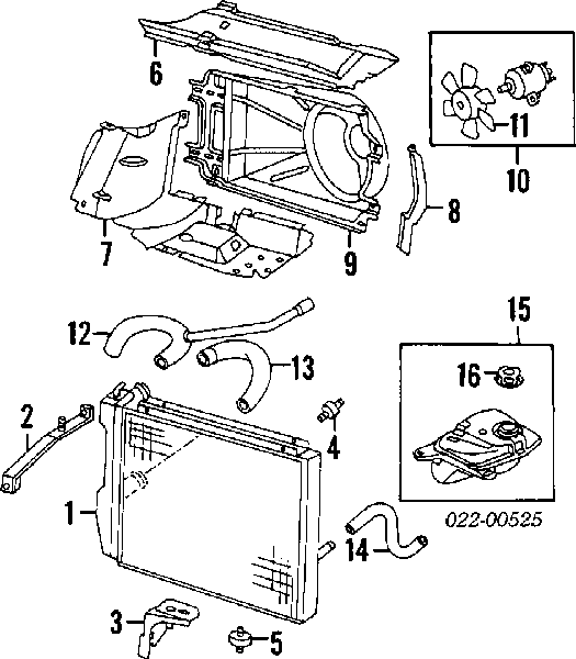 Wentylator elektryczny układu chłodzenia kompletny (silnik+wirnik) Volkswagen Transporter 3 