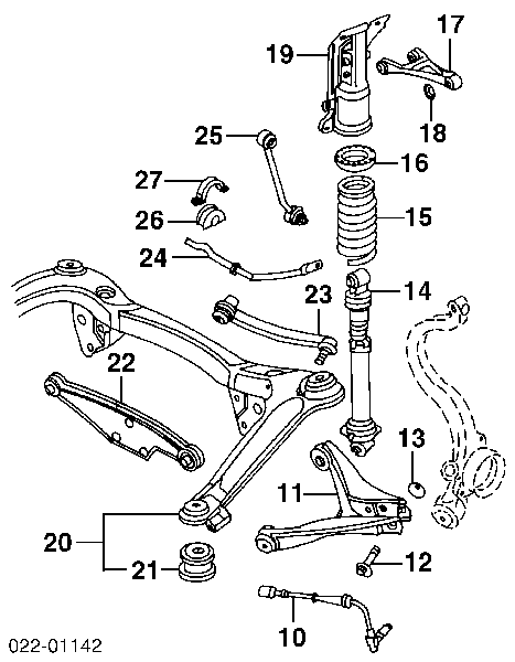 Tuleja stabilizatora tylnego Skoda Octavia TOUR (A4, 1U2)