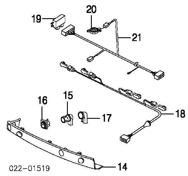 Głośnik systemu parkowania Volkswagen Transporter T5 (7HB, 7HJ)