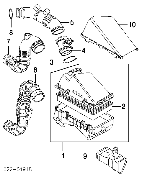 Czujnik przepływu powietrza, przepływomierz powietrza M.A.F. Fiat Punto 2 (188)