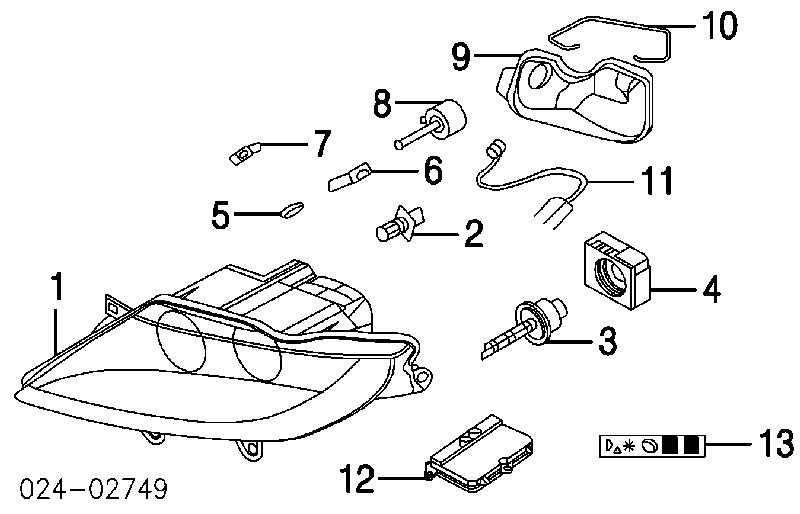 07119978373 BMW żarówka oświetlenia wnętrza/kabiny