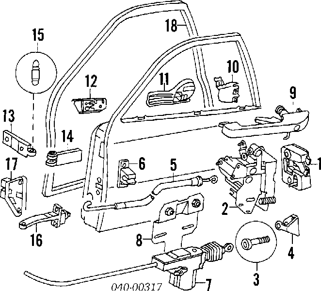 Sworzeń (zawleczka) zawiasu drzwi 100008410 Dello/Automega