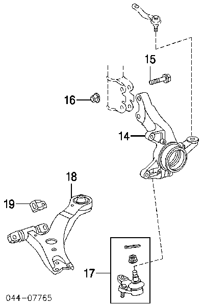 Nakrętka mocująca amortyzatora Toyota Camry (V2)