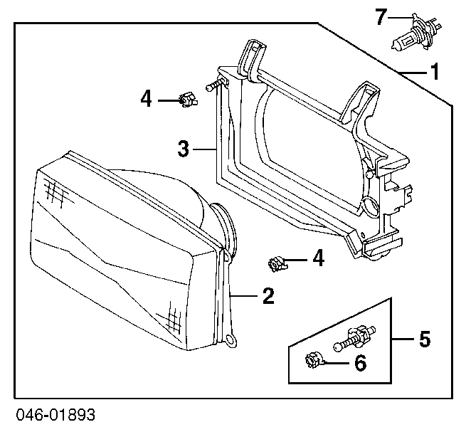 Szkło reflektora lewego 474411114LELD Depo/Loro