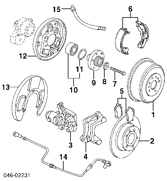 Osłona tarczy hamulcowej tylnej Volkswagen Transporter T4 (70XB, 70XC, 7DB, 7DW)