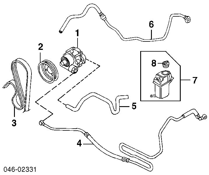 Koło pasowe pompy wspomagania hydraulicznego Volkswagen Transporter T5 (7HA, 7HH, 7EA, 7EH)