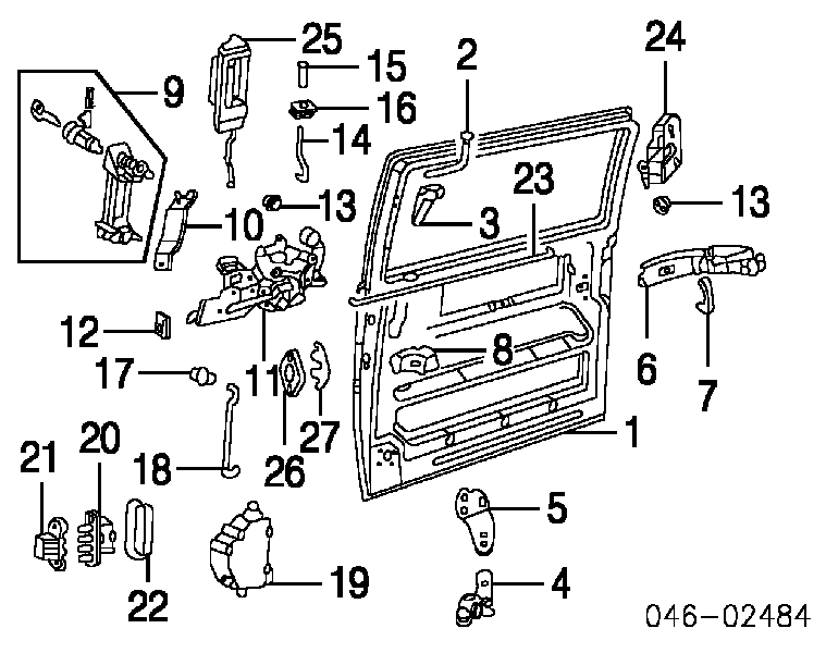 Rolka drzwi bocznych (przesuwnych) prawa środkowa Volkswagen Transporter T4 (70XB, 70XC, 7DB, 7DW)