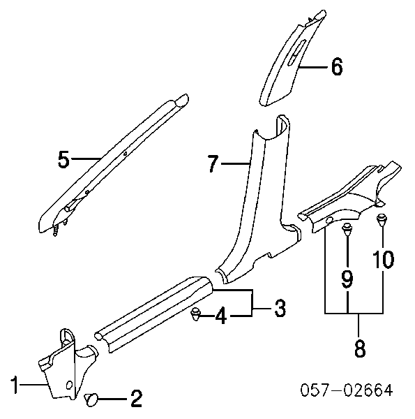 Spinka mocowania okładzin drzwi Toyota RAV4 3 (A3)