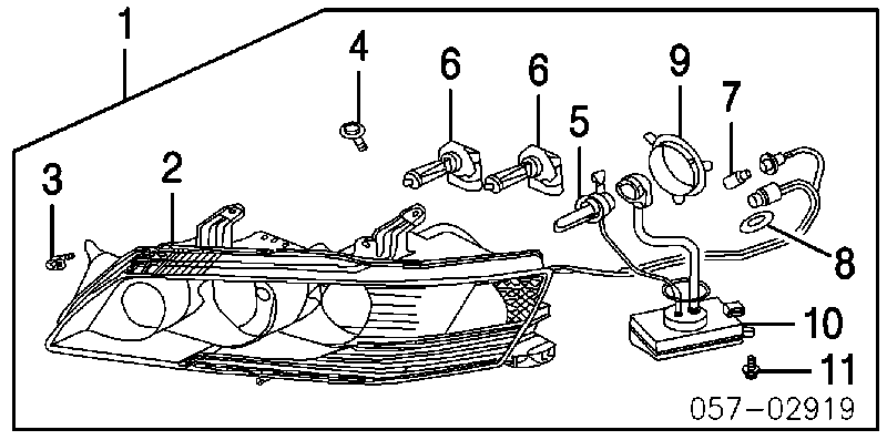 MU820005 Mitsubishi żarówka ksenonowa