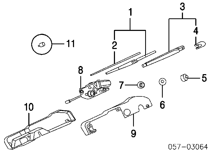 Pióro wycieraczki szyby tylnej Subaru Outback (BM)