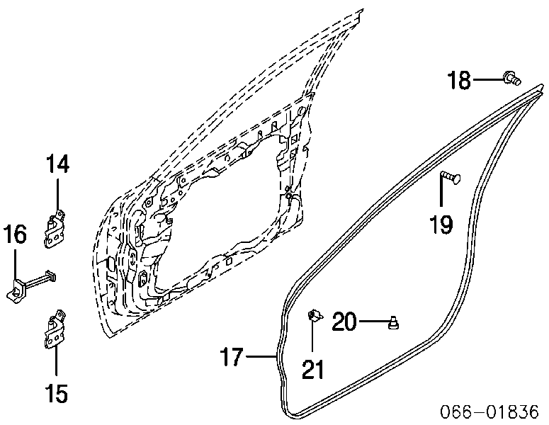 Spinka mocowania nakładek progów MU481283 Mitsubishi