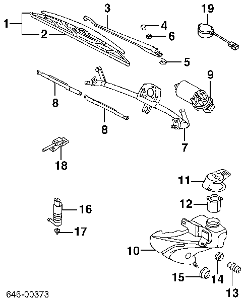 Мотор стеклоочистителя VAG 1J1955113C