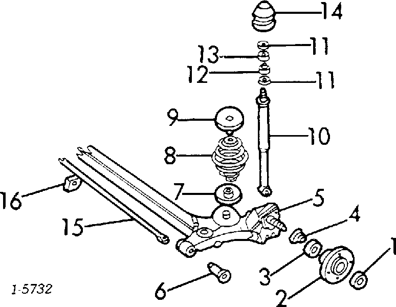 Tuleja trzpienia amortyzatora tylnego Opel Kadett E (43B)