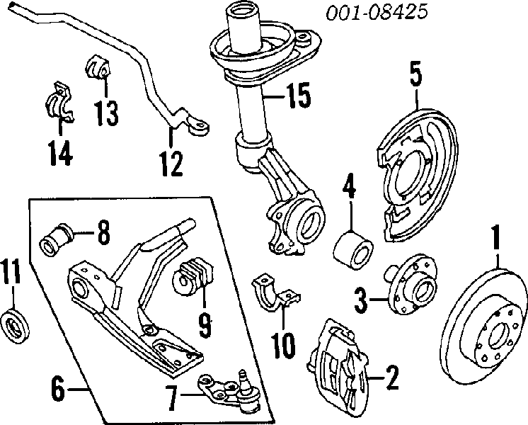 Tuleja stabilizatora przedniego lewa Opel Kadett E (43B)