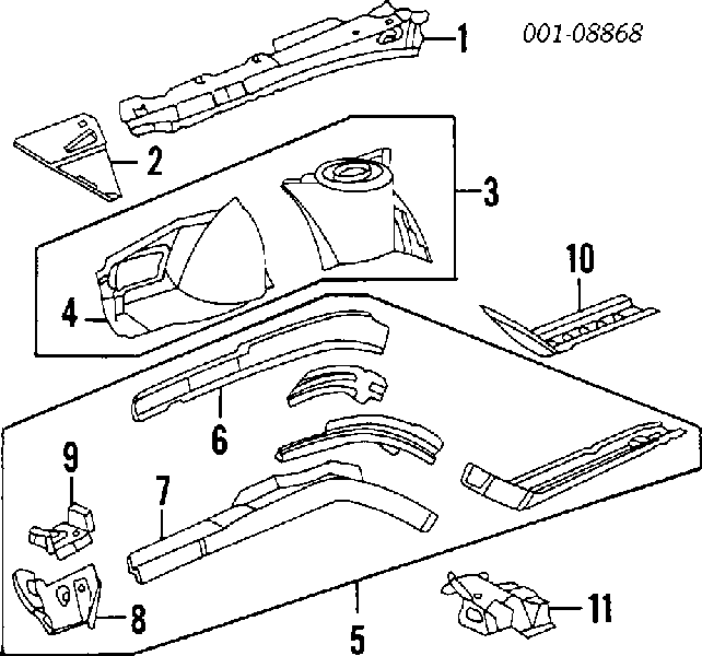 Nakrętka trzpienia amortyzatora przedniego 3637216 Peugeot/Citroen