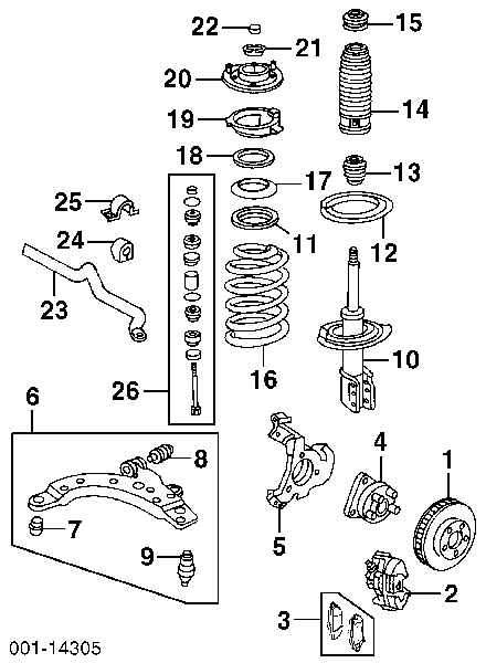 Poduszka amortyzatora przedniego SM0237 Japan Parts