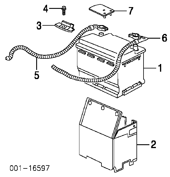 Mocowanie (podstawa) akumulatora Opel Astra H (L35)