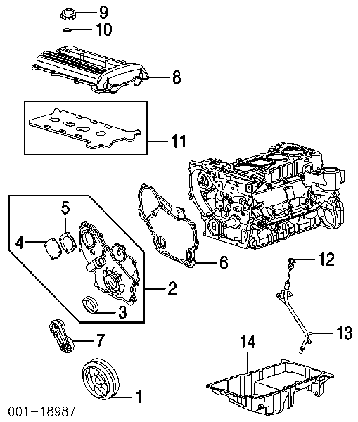 646295 Opel uszczelka pompy oleju