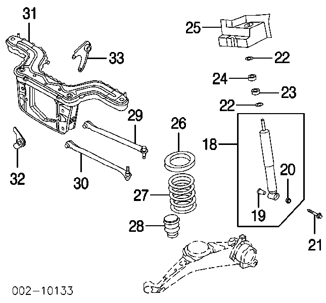 Amortyzator tylny MM33058 Japan Parts