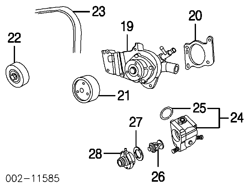 Uszczelka termostatu 1092262 Ford