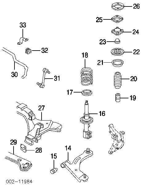 Amortyzator przedni lewy AG10185 Trialli