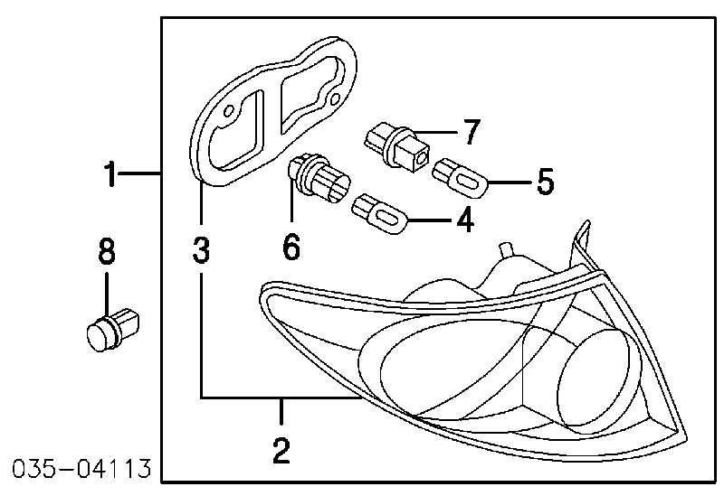 Klips do montażu tylnej lampy Mazda 6 (GG)