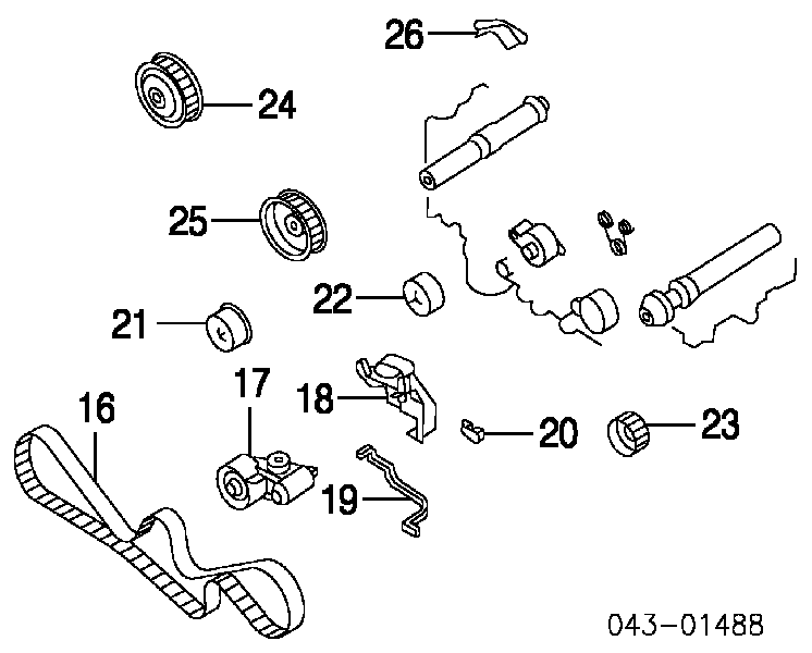 Wspornik napinacza paska rozrządu 13156AA052 Subaru