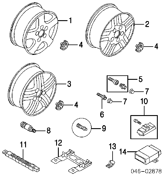 Śruba koła WHT001693 VAG