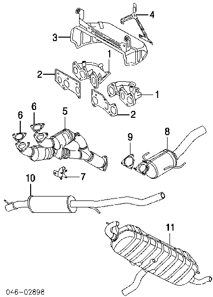 022253039E VAG uszczelka kolektora wydechowego