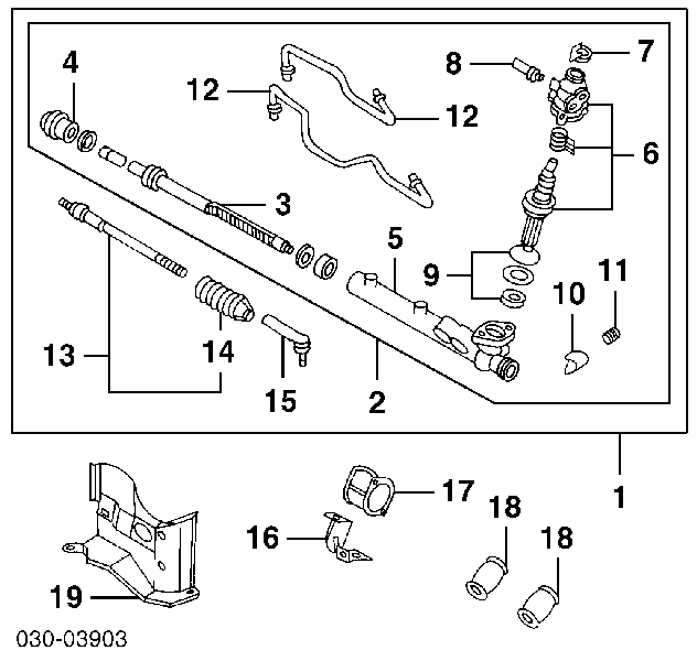 Tuleja wału maglownicy NISSAN 495202Y400