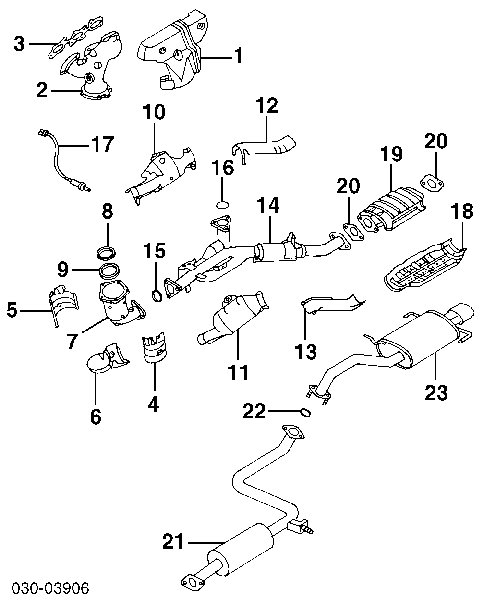 Pierścień kolektora wydechowego Honda Accord 3 (CA5)