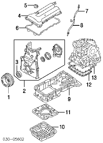 Uszczelka pokrywy zaworowej silnika Nissan Primera (P12)