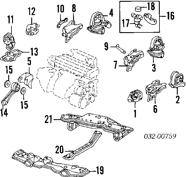 Poduszka (podpora) silnika prawa AWSHO1016 Tenacity