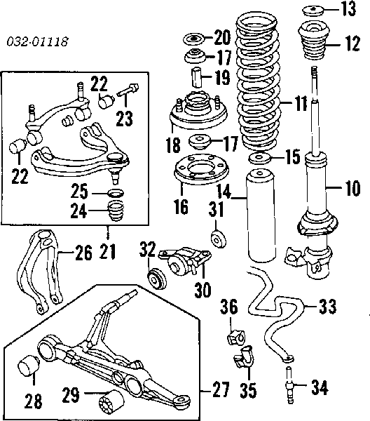 Amortyzator przedni prawy 533281 P&J