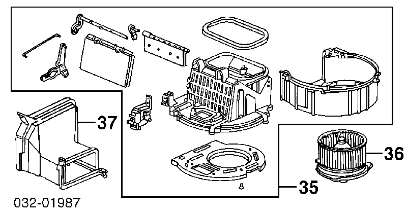 Silniczek wentylatora nagrzewnicy (ogrzewacza wnętrza) Honda Civic 7 (EU, EP)