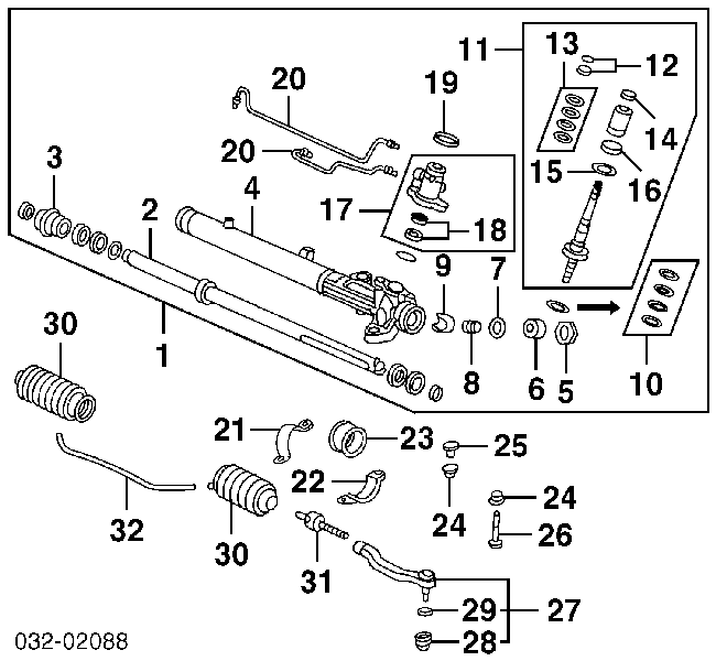 Osłona mechanizmu kierowniczego (maglownicy) Honda Civic 5 (EG, EH)