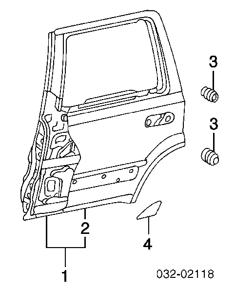 Drzwi tylne prawe Honda CR-V (RD)