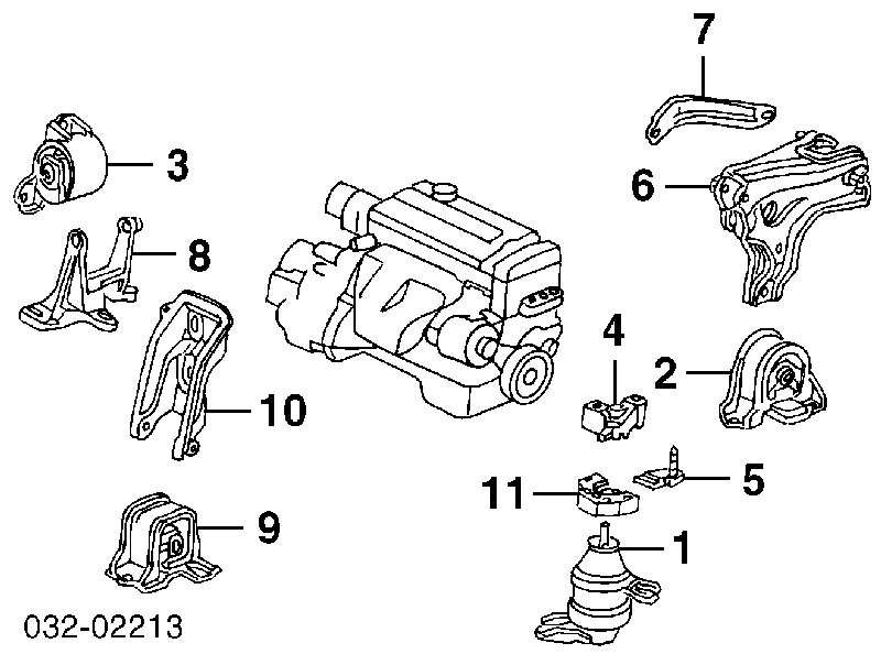 Poduszka (podpora) silnika lewa NMS5242 NIPPON MOTORS