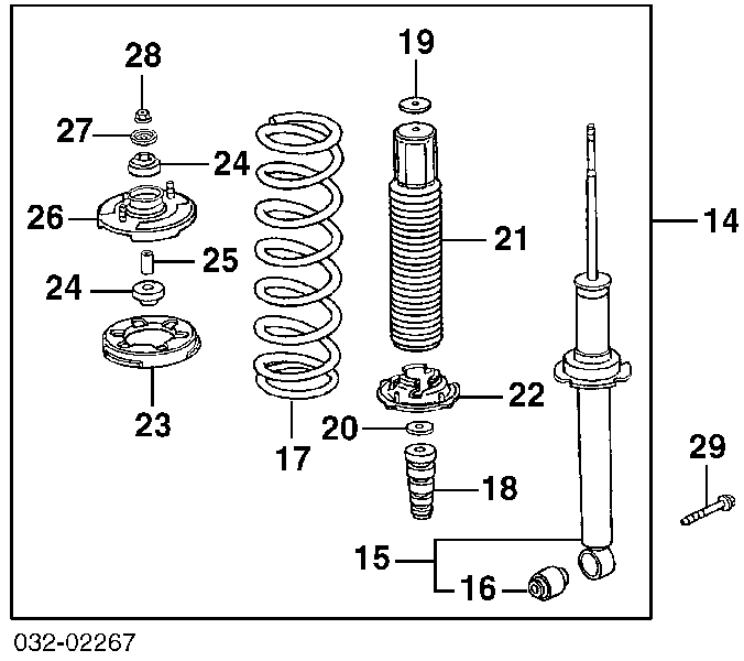 Silentblock amortyzatora tylnego HONDA 52622S84A01