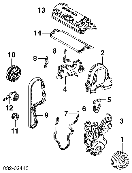 Koło pasowe wału korbowego HN60D16W Hotaru