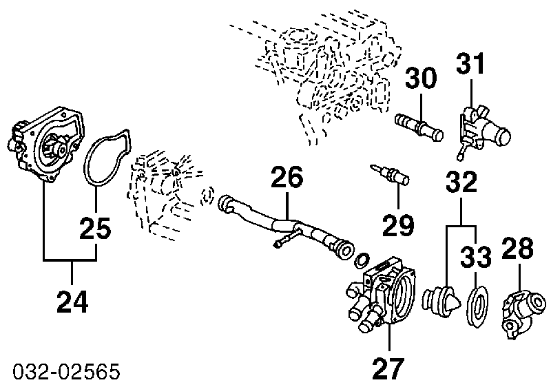 Uszczelka termostatu 19305PT0000 Honda