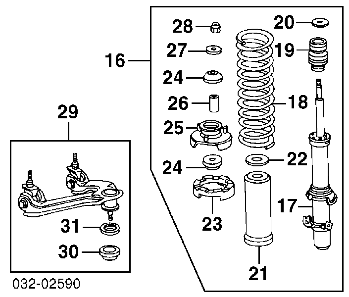 Sprężyna przednia RB2853 Kayaba