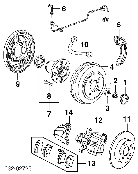 Tarcza hamulcowa tylna Honda Civic 6 (MA,MB)